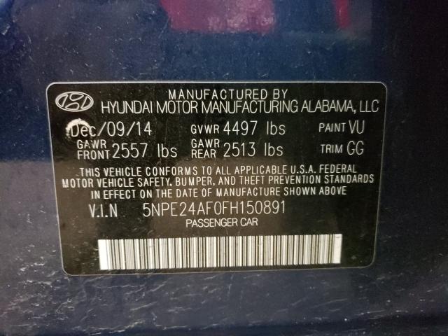 Photo 9 VIN: 5NPE24AF0FH150891 - HYUNDAI SONATA SE 