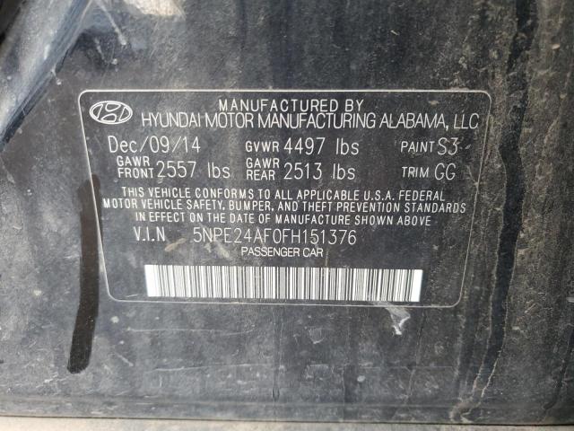 Photo 11 VIN: 5NPE24AF0FH151376 - HYUNDAI SONATA 