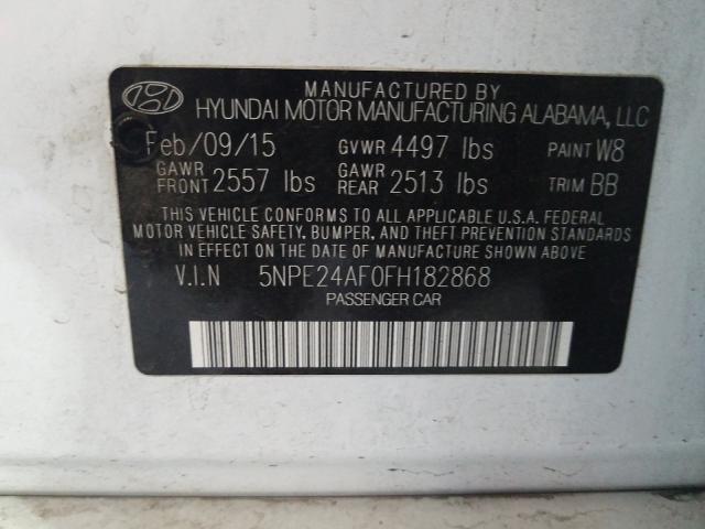 Photo 9 VIN: 5NPE24AF0FH182868 - HYUNDAI SONATA 