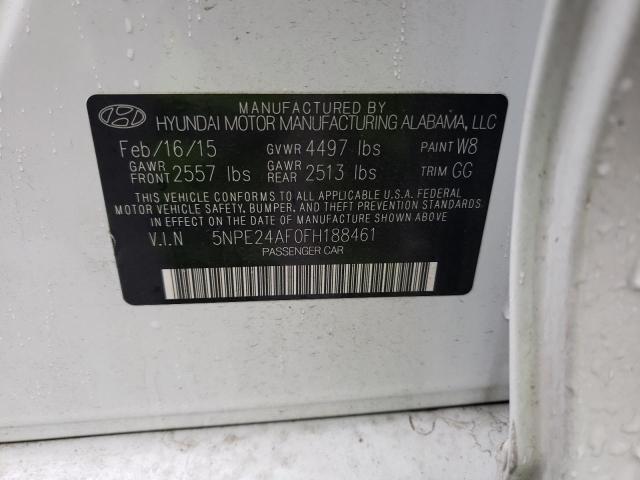 Photo 11 VIN: 5NPE24AF0FH188461 - HYUNDAI SONATA SE 