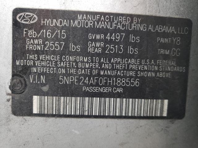 Photo 9 VIN: 5NPE24AF0FH188556 - HYUNDAI SONATA SE 