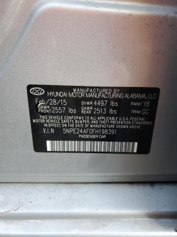 Photo 11 VIN: 5NPE24AF0FH198391 - HYUNDAI SONATA SE 