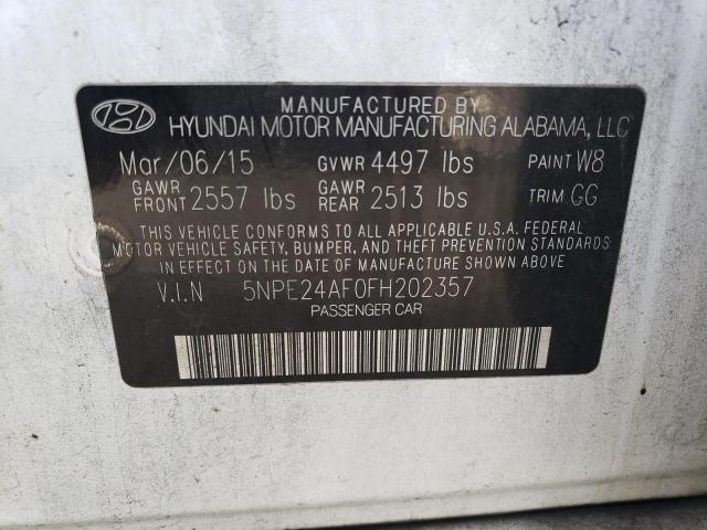 Photo 11 VIN: 5NPE24AF0FH202357 - HYUNDAI SONATA 