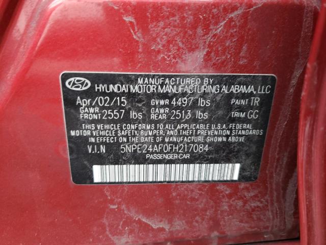 Photo 9 VIN: 5NPE24AF0FH217084 - HYUNDAI SONATA SE 