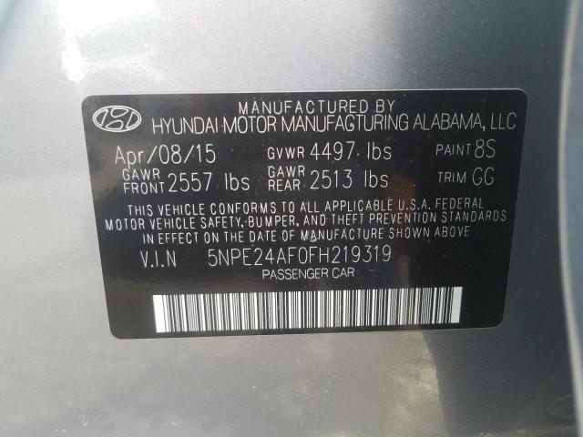 Photo 9 VIN: 5NPE24AF0FH219319 - HYUNDAI SONATA 