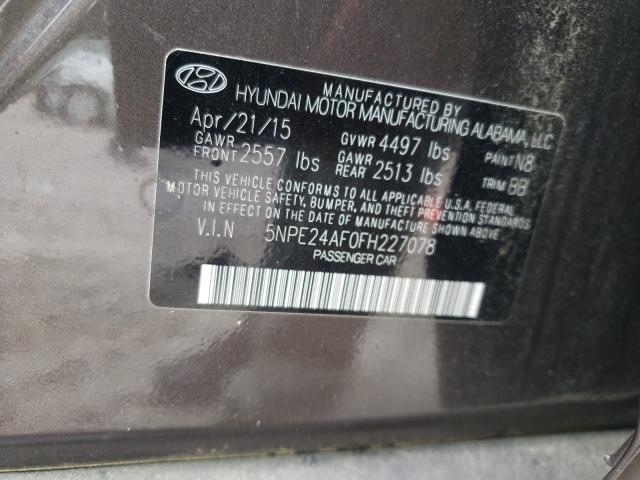 Photo 9 VIN: 5NPE24AF0FH227078 - HYUNDAI SONATA SE 