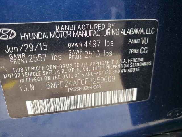 Photo 11 VIN: 5NPE24AF0FH259609 - HYUNDAI SONATA SE 