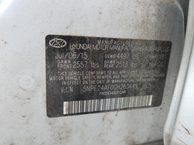 Photo 9 VIN: 5NPE24AF0GH263449 - HYUNDAI SONATA 