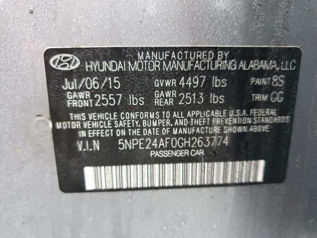 Photo 11 VIN: 5NPE24AF0GH263774 - HYUNDAI SONATA SE 