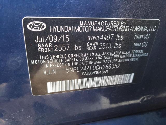 Photo 11 VIN: 5NPE24AF0GH266352 - HYUNDAI SONATA SE 