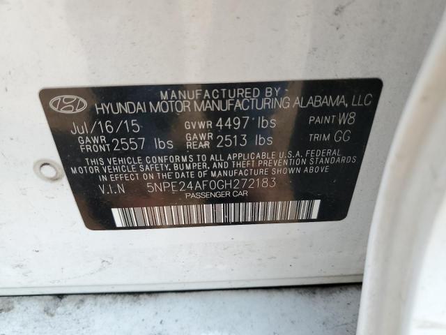 Photo 11 VIN: 5NPE24AF0GH272183 - HYUNDAI SONATA SE 