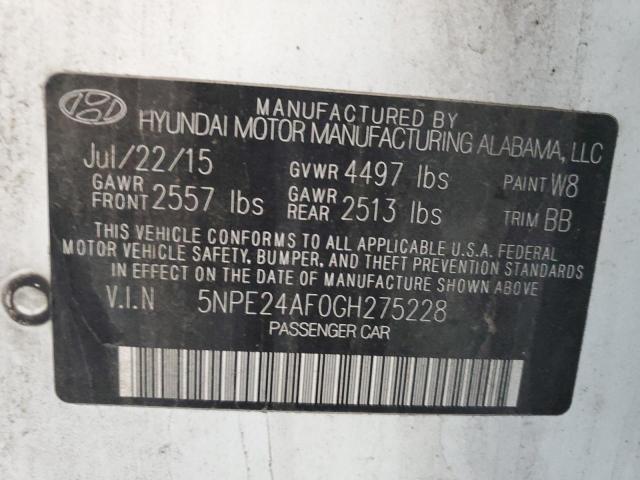 Photo 11 VIN: 5NPE24AF0GH275228 - HYUNDAI SONATA SE 