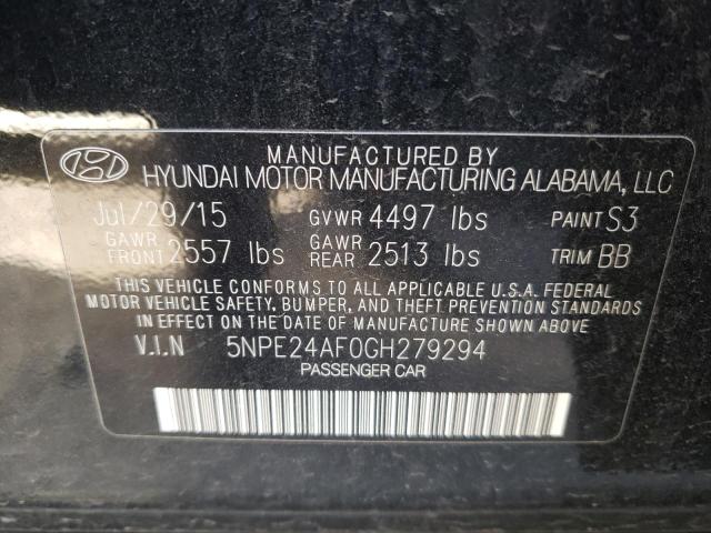 Photo 11 VIN: 5NPE24AF0GH279294 - HYUNDAI SONATA SE 