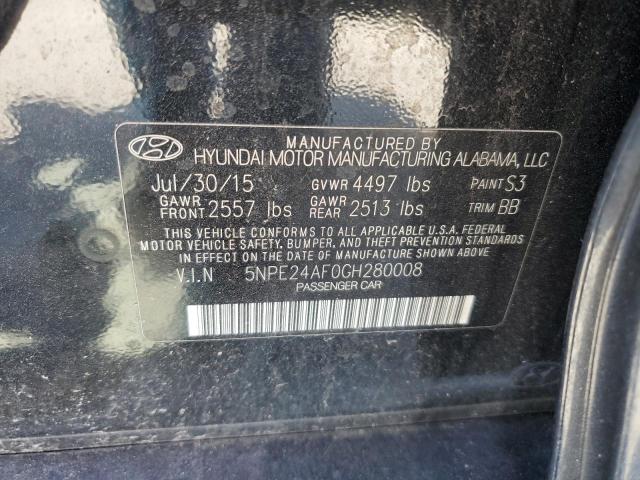 Photo 11 VIN: 5NPE24AF0GH280008 - HYUNDAI SONATA SE 