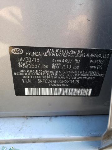 Photo 9 VIN: 5NPE24AF0GH280428 - HYUNDAI SONATA SE 