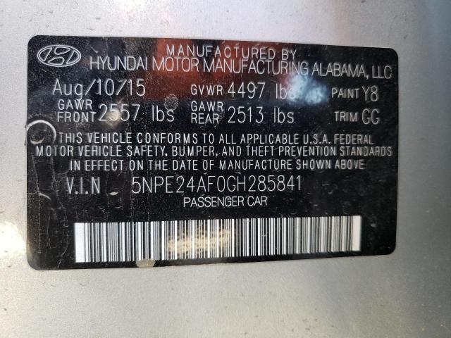 Photo 11 VIN: 5NPE24AF0GH285841 - HYUNDAI SONATA SE 