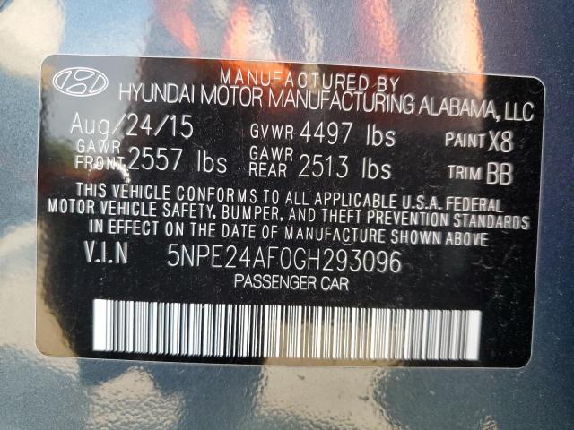 Photo 9 VIN: 5NPE24AF0GH293096 - HYUNDAI SONATA SE 