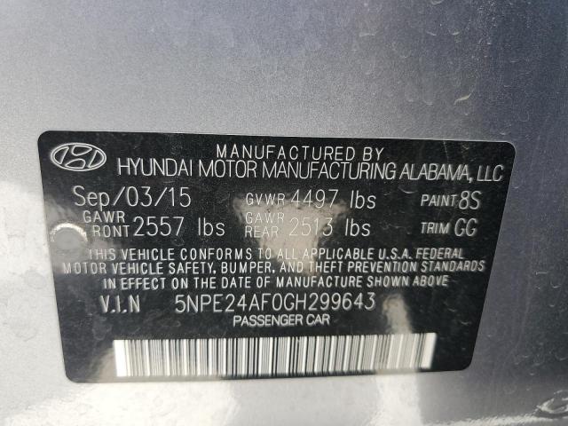 Photo 11 VIN: 5NPE24AF0GH299643 - HYUNDAI SONATA SE 