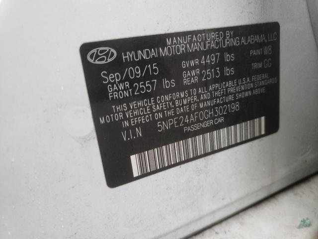 Photo 11 VIN: 5NPE24AF0GH302198 - HYUNDAI SONATA 