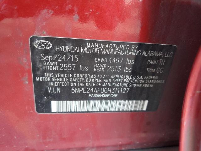 Photo 11 VIN: 5NPE24AF0GH311127 - HYUNDAI SONATA 