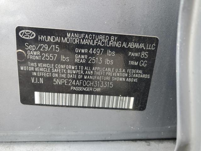 Photo 11 VIN: 5NPE24AF0GH313315 - HYUNDAI SONATA 