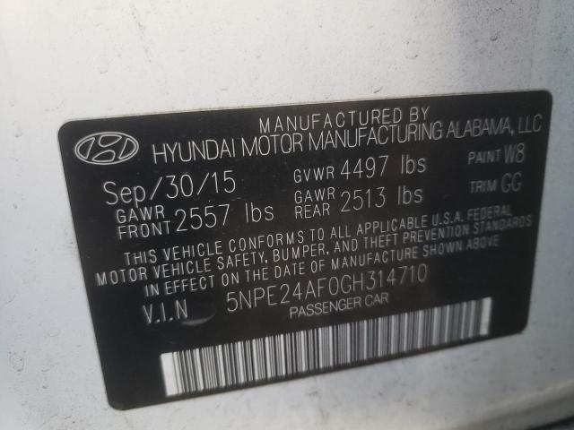 Photo 11 VIN: 5NPE24AF0GH314710 - HYUNDAI SONATA 