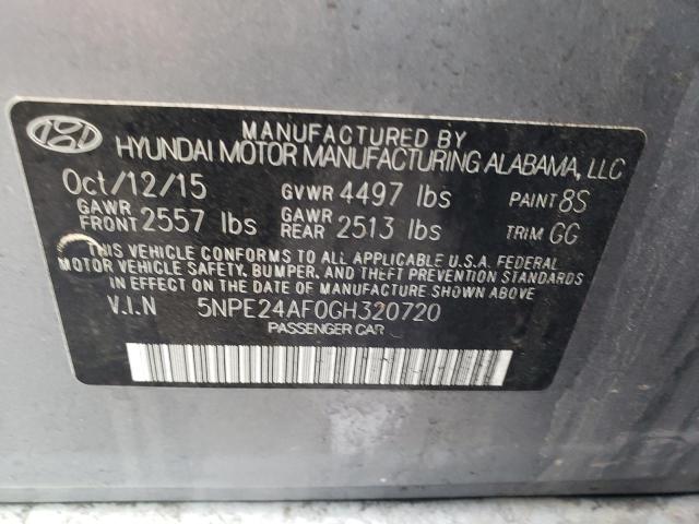 Photo 11 VIN: 5NPE24AF0GH320720 - HYUNDAI SONATA SE 