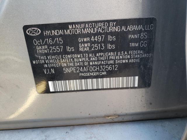 Photo 11 VIN: 5NPE24AF0GH325612 - HYUNDAI SONATA SE 