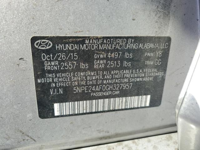 Photo 12 VIN: 5NPE24AF0GH327957 - HYUNDAI SONATA SE 