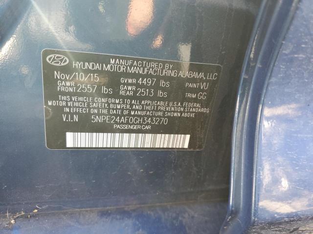 Photo 11 VIN: 5NPE24AF0GH343270 - HYUNDAI SONATA 