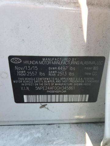 Photo 11 VIN: 5NPE24AF0GH345861 - HYUNDAI SONATA 