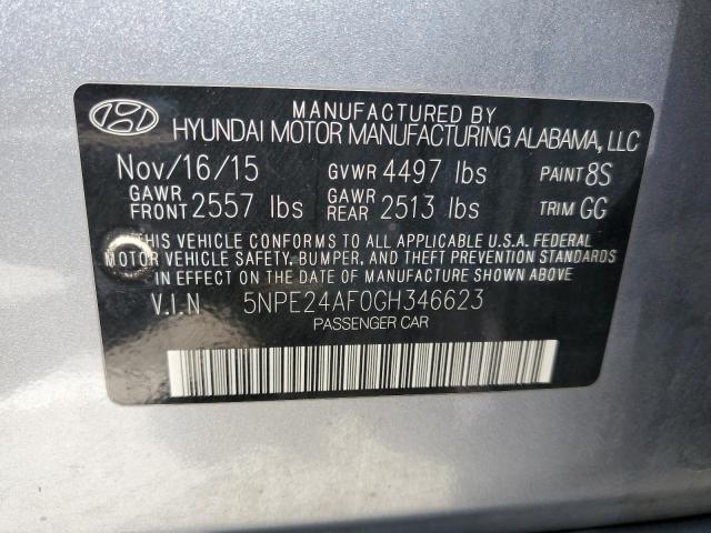 Photo 11 VIN: 5NPE24AF0GH346623 - HYUNDAI SONATA SE 