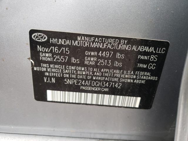 Photo 9 VIN: 5NPE24AF0GH347142 - HYUNDAI SONATA SE 