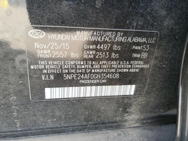 Photo 11 VIN: 5NPE24AF0GH354608 - HYUNDAI SONATA 