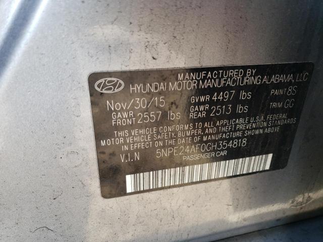 Photo 11 VIN: 5NPE24AF0GH354818 - HYUNDAI SONATA SE 