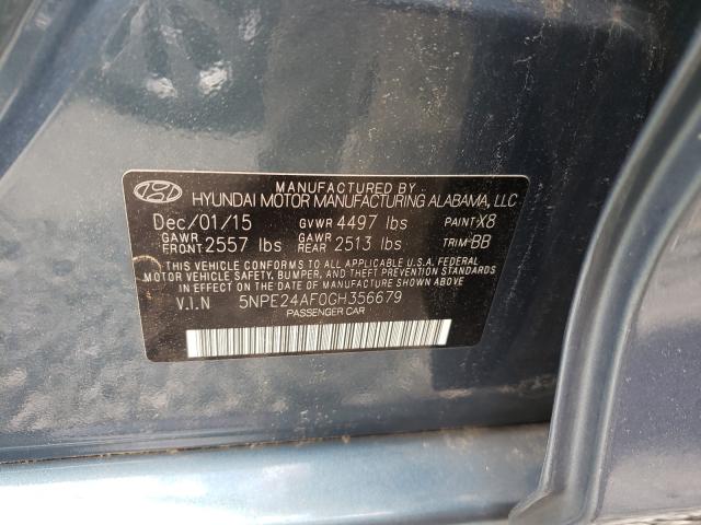 Photo 9 VIN: 5NPE24AF0GH356679 - HYUNDAI SONATA SE 