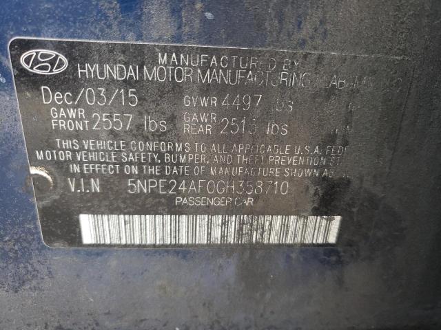 Photo 12 VIN: 5NPE24AF0GH358710 - HYUNDAI SONATA SE 