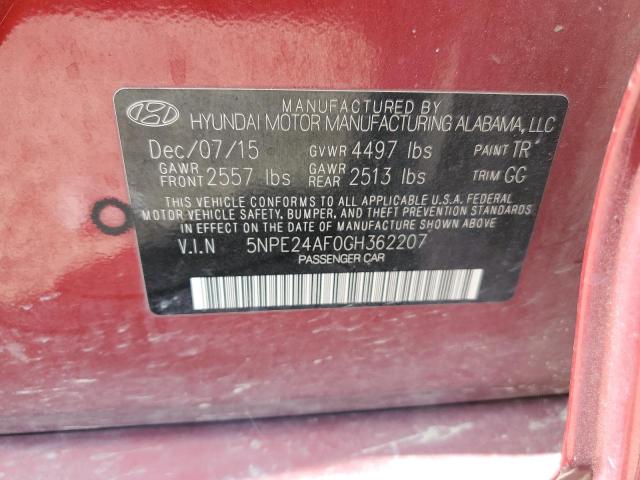 Photo 11 VIN: 5NPE24AF0GH362207 - HYUNDAI SONATA 