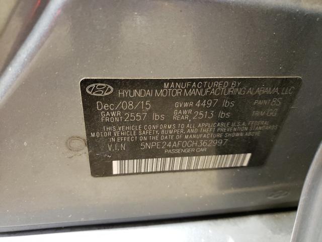 Photo 9 VIN: 5NPE24AF0GH362997 - HYUNDAI SONATA SE 