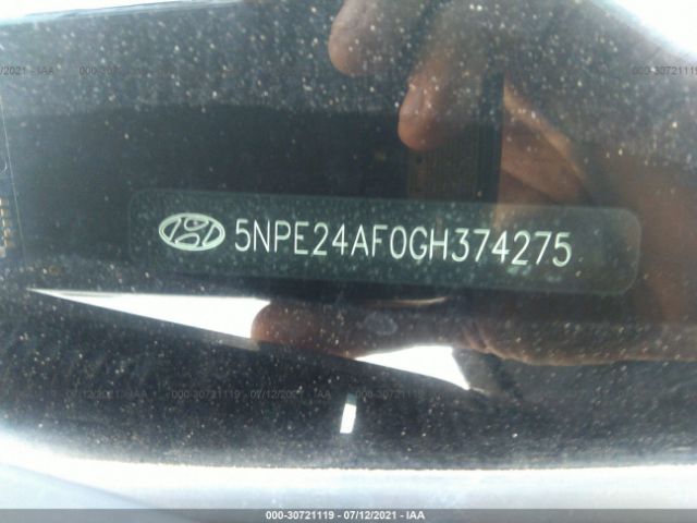 Photo 8 VIN: 5NPE24AF0GH374275 - HYUNDAI SONATA 