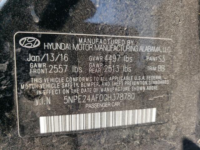 Photo 9 VIN: 5NPE24AF0GH378780 - HYUNDAI SONATA SE 