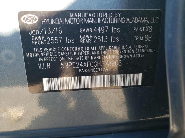 Photo 12 VIN: 5NPE24AF0GH378908 - HYUNDAI SONATA SE 