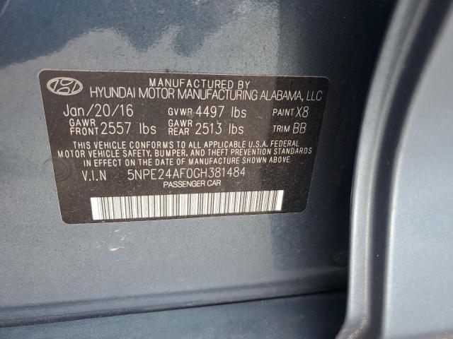 Photo 11 VIN: 5NPE24AF0GH381484 - HYUNDAI SONATA SE 