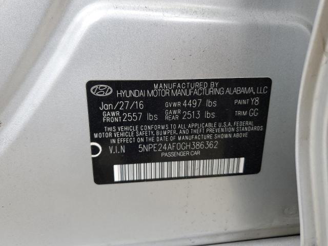 Photo 11 VIN: 5NPE24AF0GH386362 - HYUNDAI SONATA 