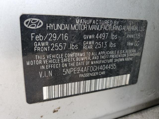 Photo 11 VIN: 5NPE24AF0GH404455 - HYUNDAI SONATA 