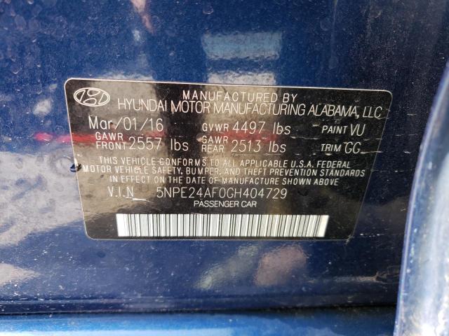 Photo 11 VIN: 5NPE24AF0GH404729 - HYUNDAI SONATA SE 