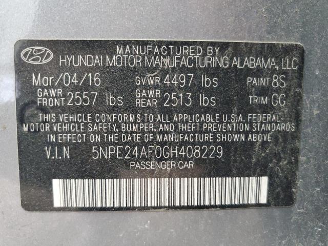 Photo 11 VIN: 5NPE24AF0GH408229 - HYUNDAI SONATA 