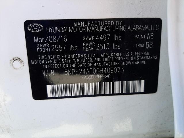 Photo 9 VIN: 5NPE24AF0GH409073 - HYUNDAI SONATA 