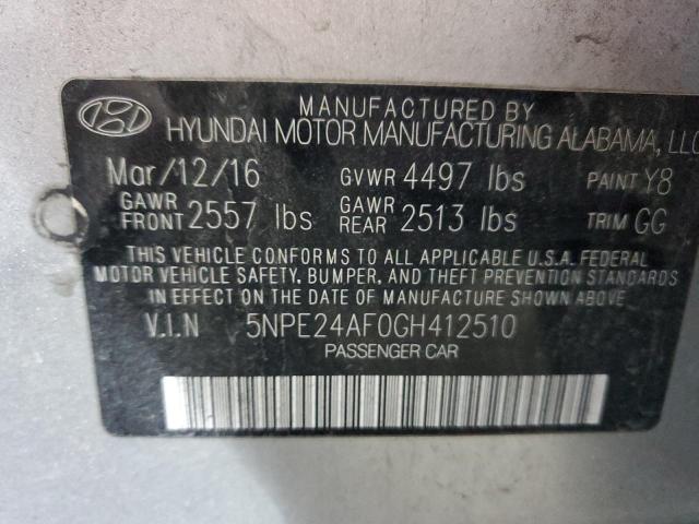 Photo 12 VIN: 5NPE24AF0GH412510 - HYUNDAI SONATA 