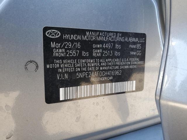 Photo 11 VIN: 5NPE24AF0GH416962 - HYUNDAI SONATA SE 